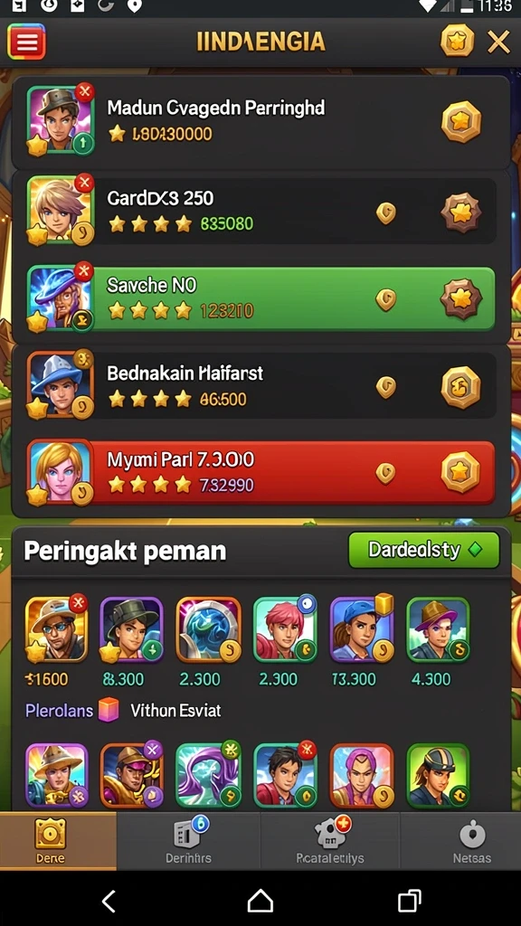 lion4d - Diverse karakter untuk dipilih dalam game.