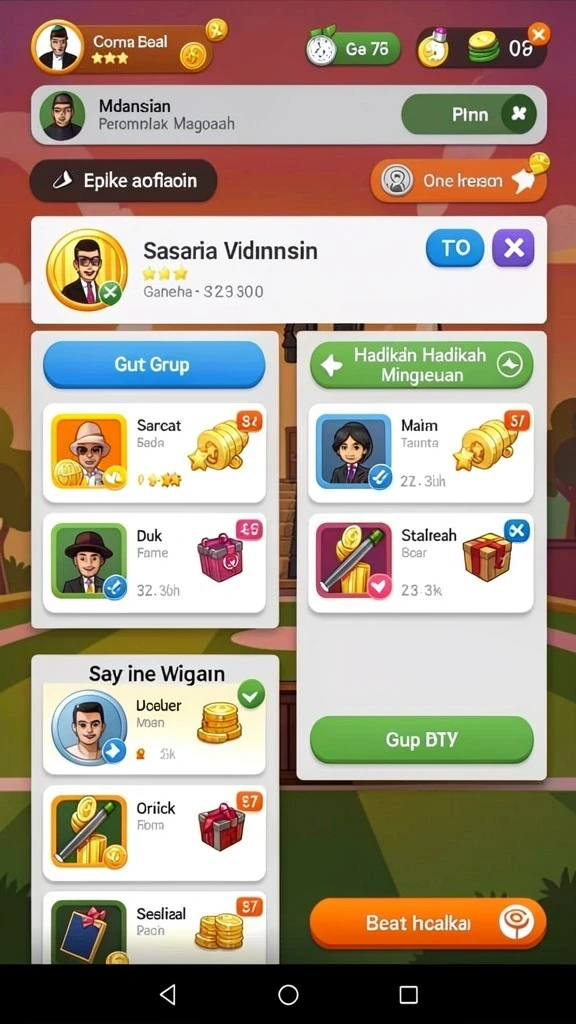 taruhan77 - Tampilan utama aplikasi TARUHAN77 yang user-friendly.